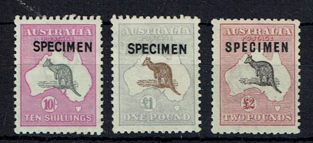 Image of Australia SG 43S/45S LMM British Commonwealth Stamp